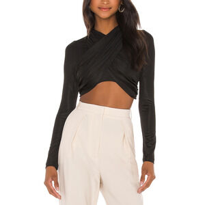 Significant Other 'Arta' Shiny Black Top Size 6